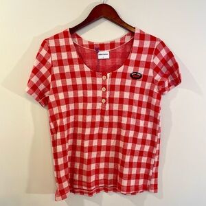 Bobo Choses red gingham button shirt